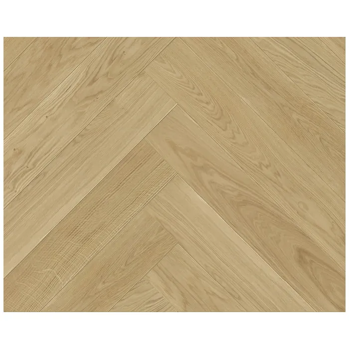 Finishjodła angielska - Deski podłogowe Dąb Latte Macchiato Exclusive Lakier matowy 4mm Jodełka Szczotkowana