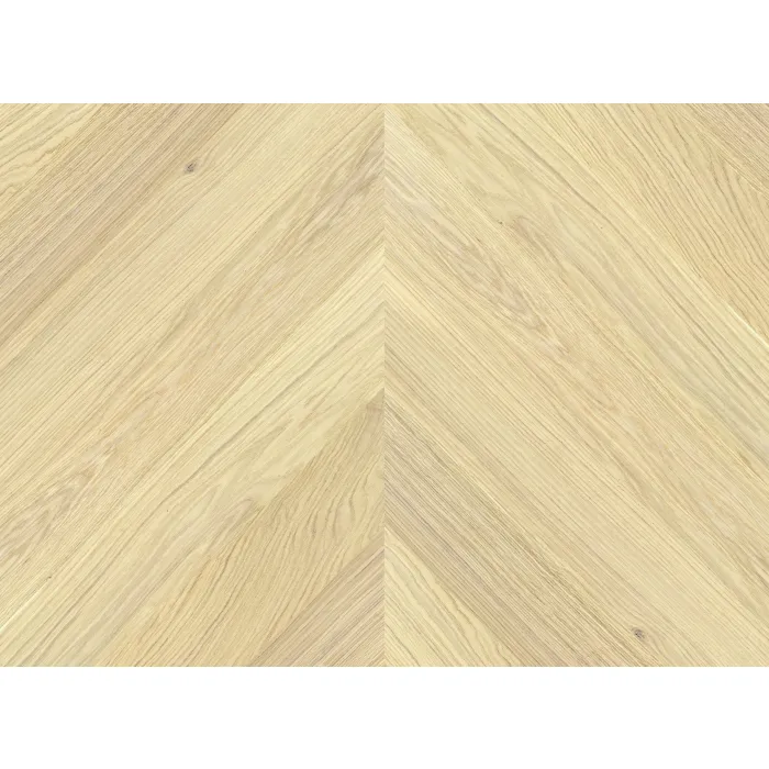 Finishjodła Francuska CHEVRON Deski podłogowe Dąb BIELONY Select Olejowosk 4mm Jodełka Szczotkowana