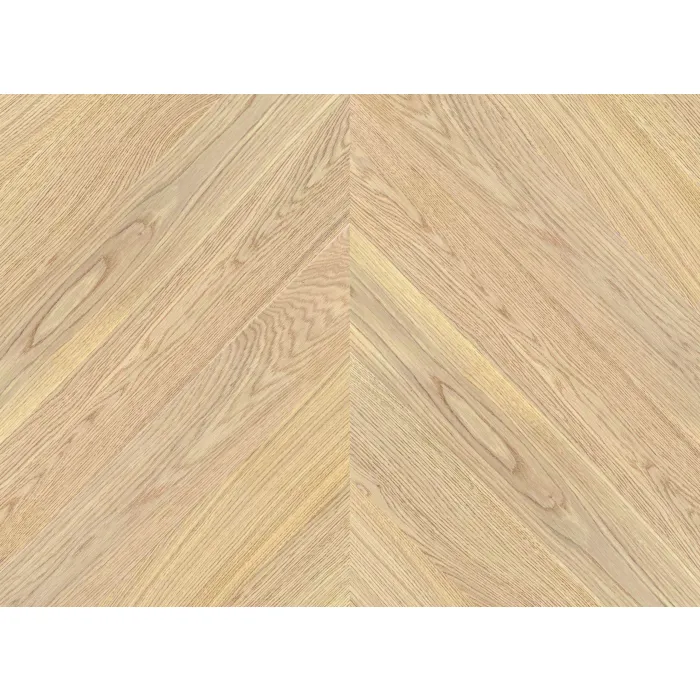 Finishjodła Francuska CHEVRON Deski podłogowe Dąb CAPPUCCINO Natura Lakier 4mm Jodełka Szczotkowana