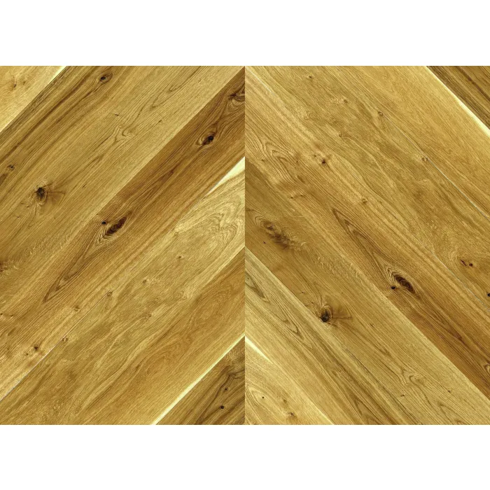 Finishjodła Francuska CHEVRON Deski podłogowe Dąb Rustical  Lakier 4mm Jodełka Szczotkowana