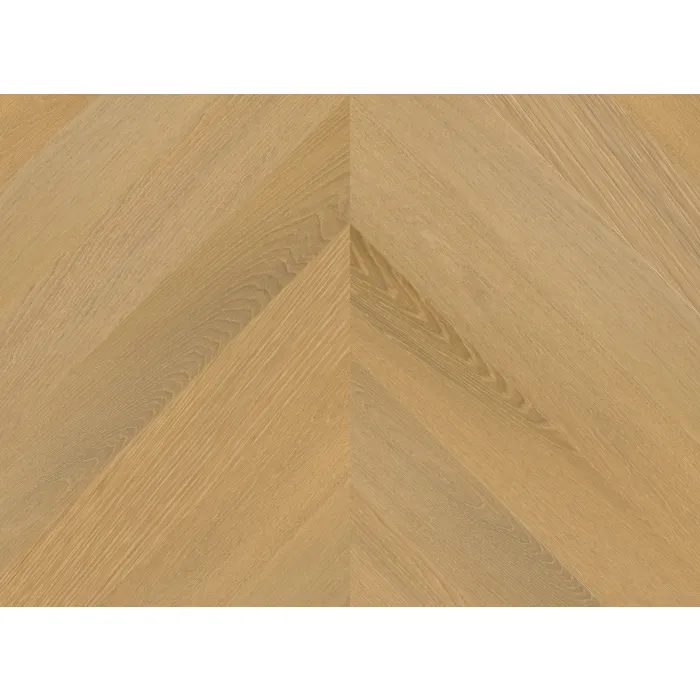 Finishjodła Francuska CHEVRON Deski podłogowe Dąb JAMAJKA Lakier matowy 4mm Jodełka Szczotkowana